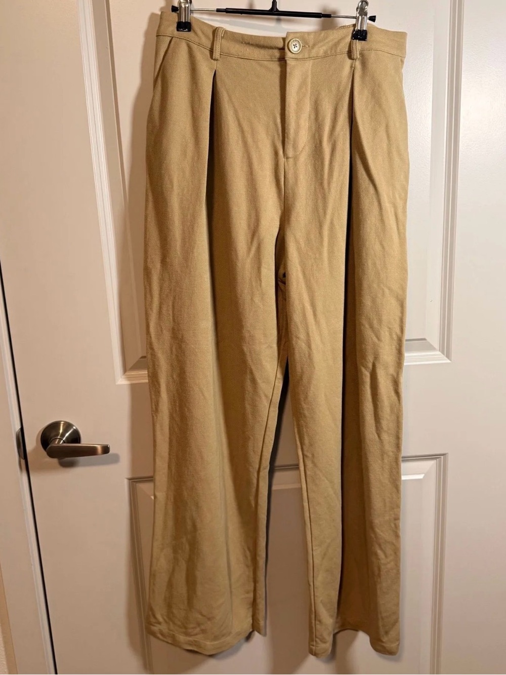 Women’s Khaki Pleated Dress Pants - Classic Tailored Fit - Picture 1 of 3